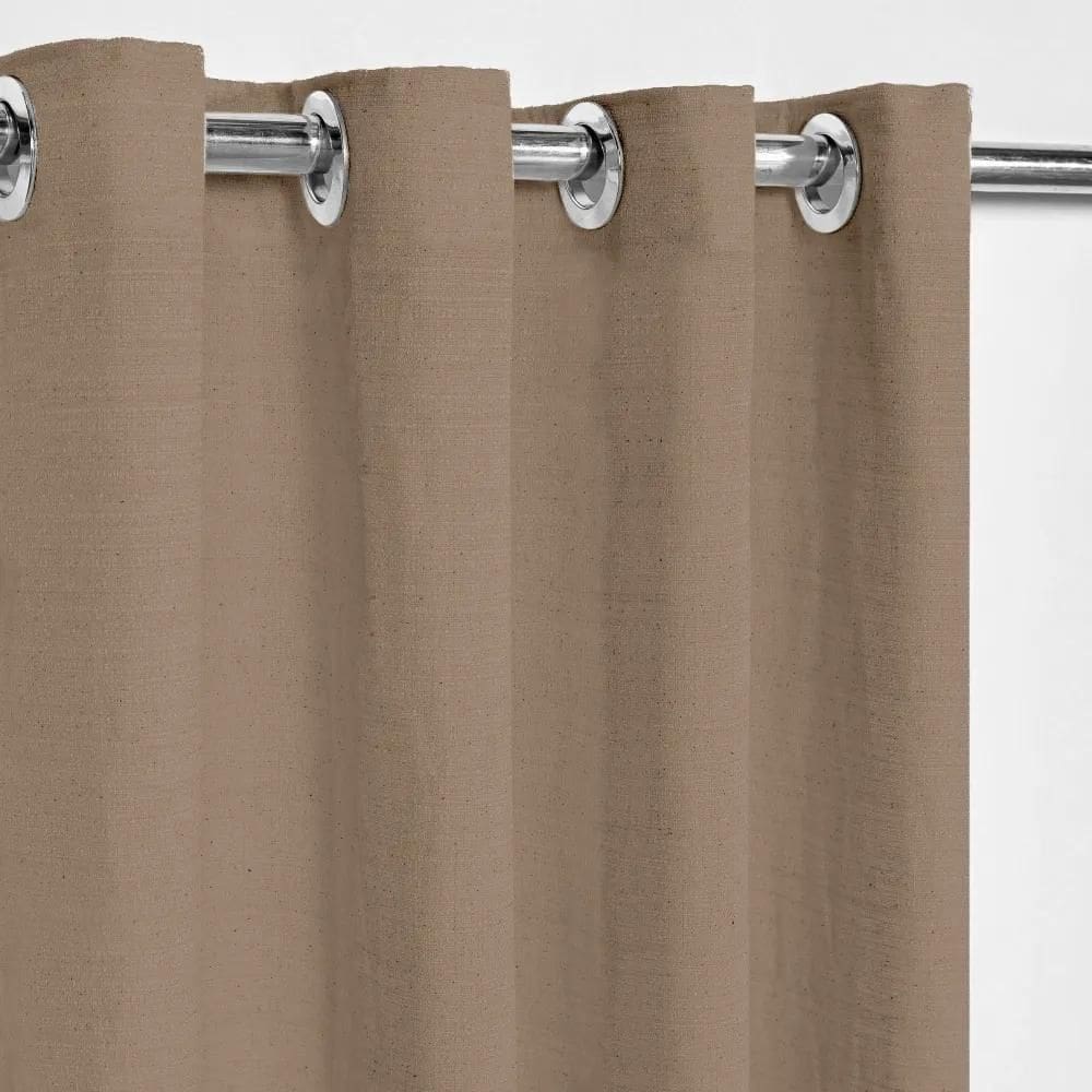 Cortina Tecido Linho Cru Rústico 2,00 X 1,40 Al Avelã
