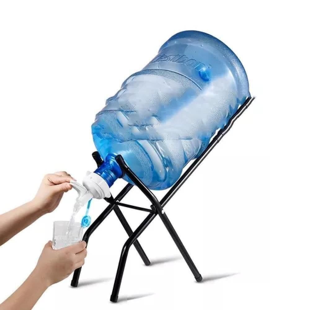 Suporte Galão De Água Base Garrafa Portátil Dobrável Camping Viagem Casa Mesa Bancada Pia Em Metal Multiuso