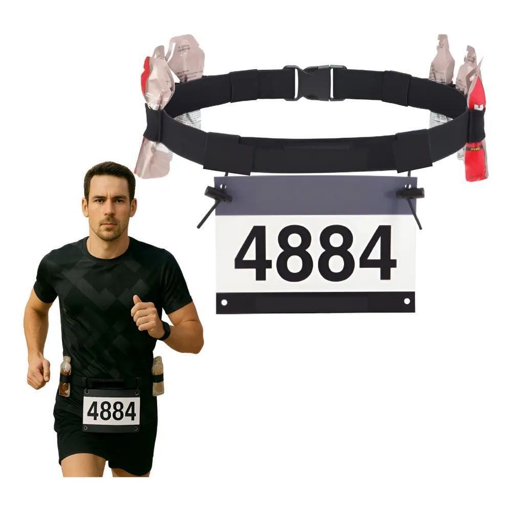 Porta Número Cinto Corrida De Rua Trilha Maratona Gel Carbo