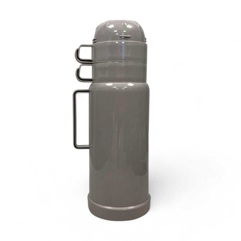 Conjunto Térmico Sofisticado Com Garrafa 1l E 2 Xícaras - Cor Fendi Para Todas As Bebidas