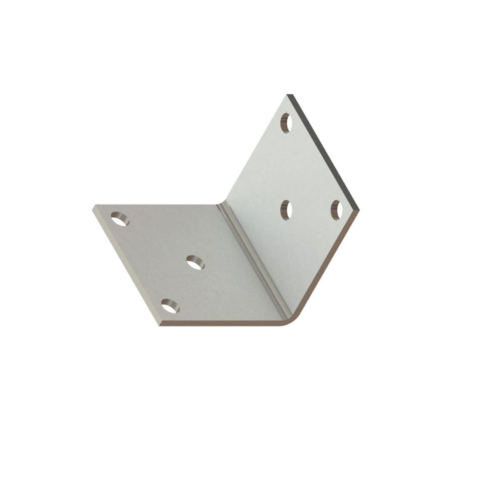 Cantoneira Chapa L 40 X 40 Mm Com 6 Furos Zinco Branco