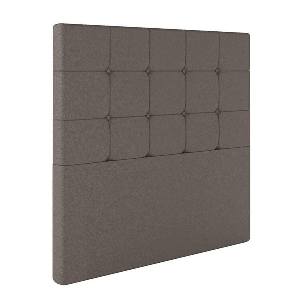 Cabeceira Estofada Queen 160 Cm Safira Corino Marrom