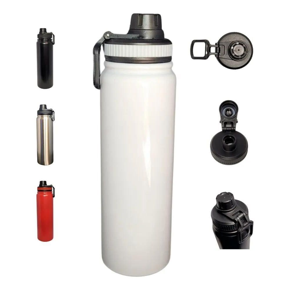 2X Garrafa Térmica Agua Inox Parede Dupla Quente Frio Com Ta