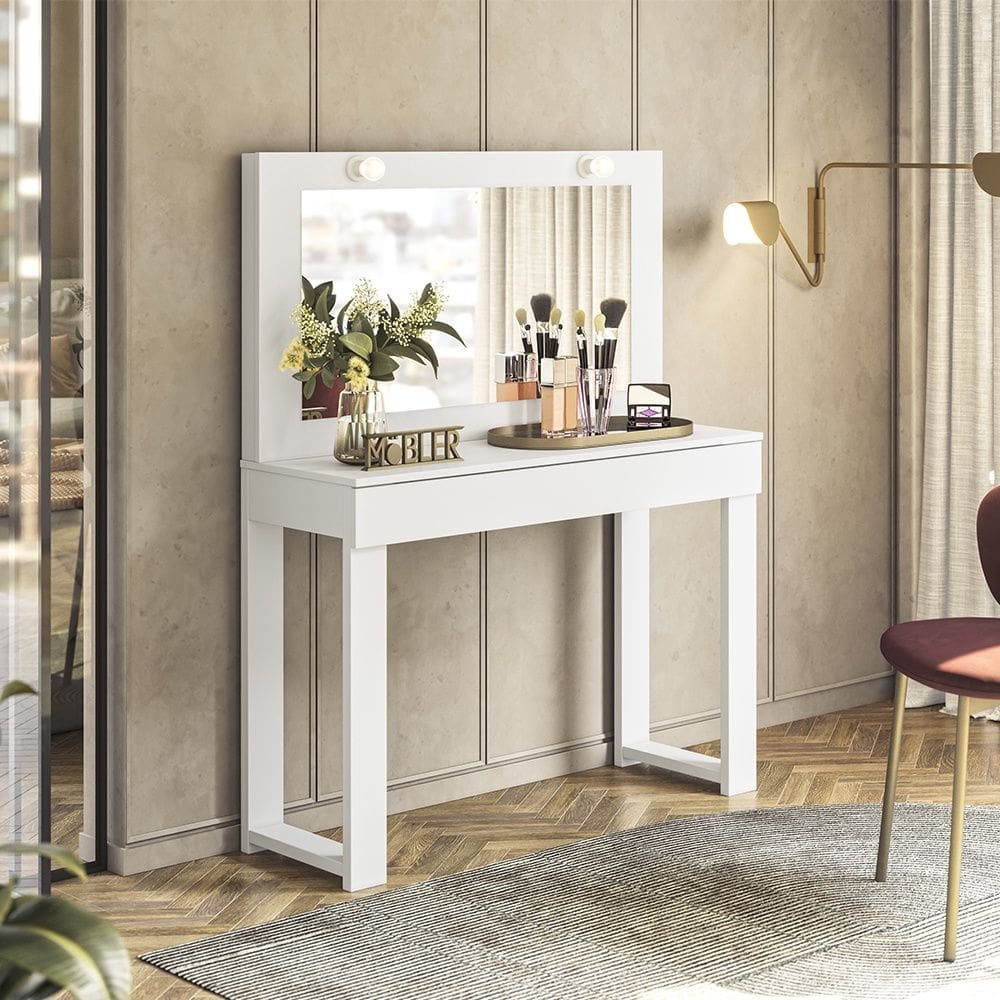 Penteadeira Camarim Gala Branco Fosco Mobler