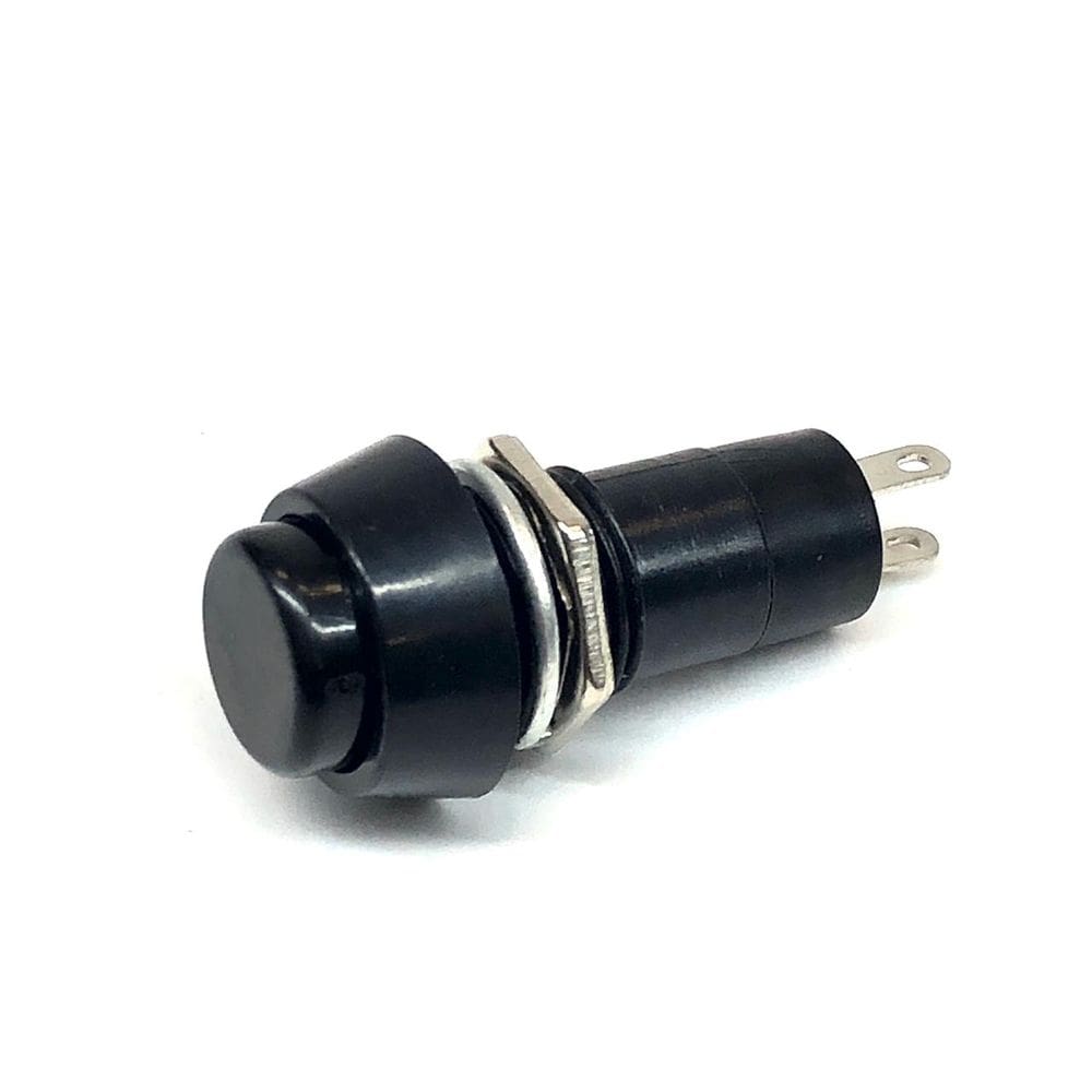 Chave Push Button 2 Polos C/ Trava 7.8Mm - Preto