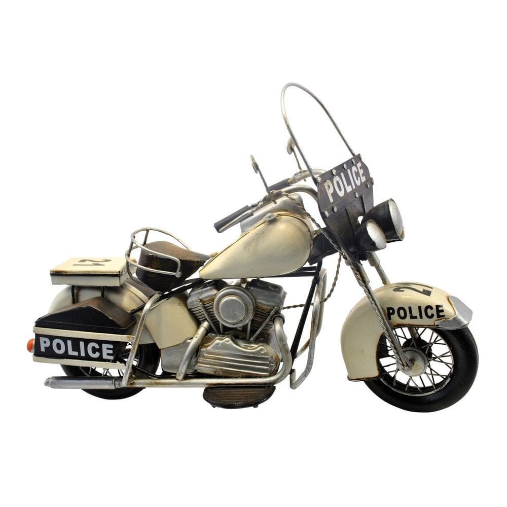 Escultura: modelo decorativo de motocicleta policial de Cheung