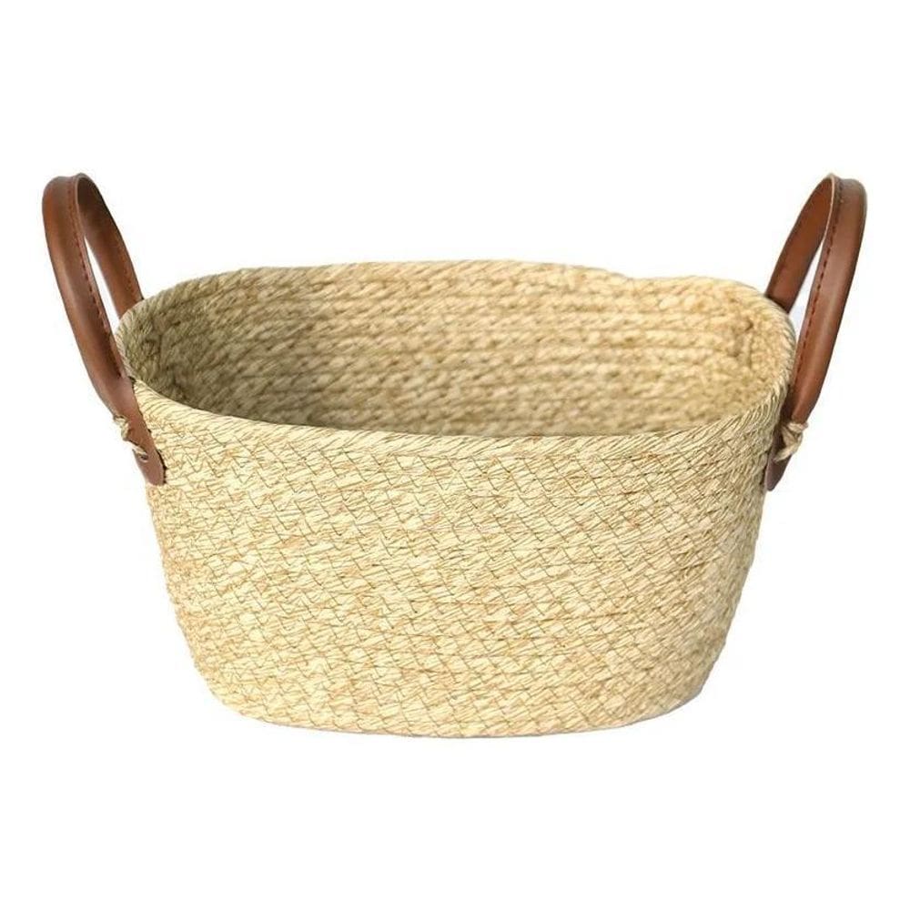Cesto Fibra Natural Com Alça Paramount Pequeno 25X16X15 Cm C
