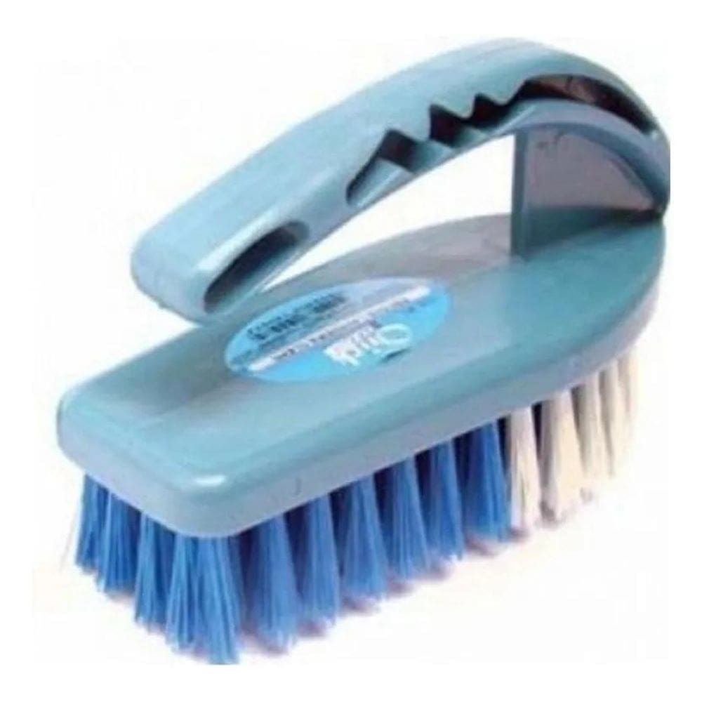 2X Kit 2 Escovas Multiuso Lavar Roupas Com Cabo Plástico Fac