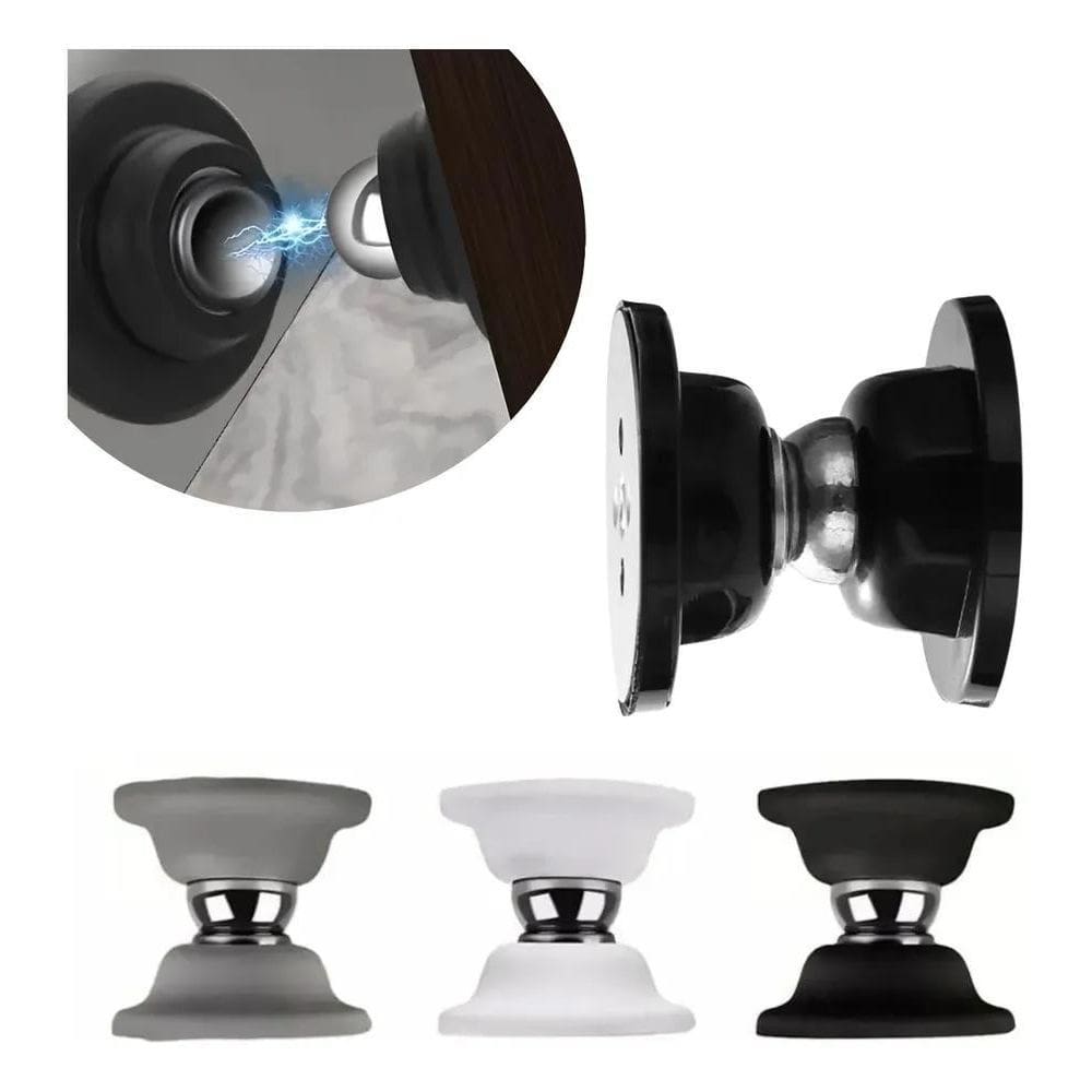 Trava Porta Magnético Fixador Adesivo Batedor Ima Branco