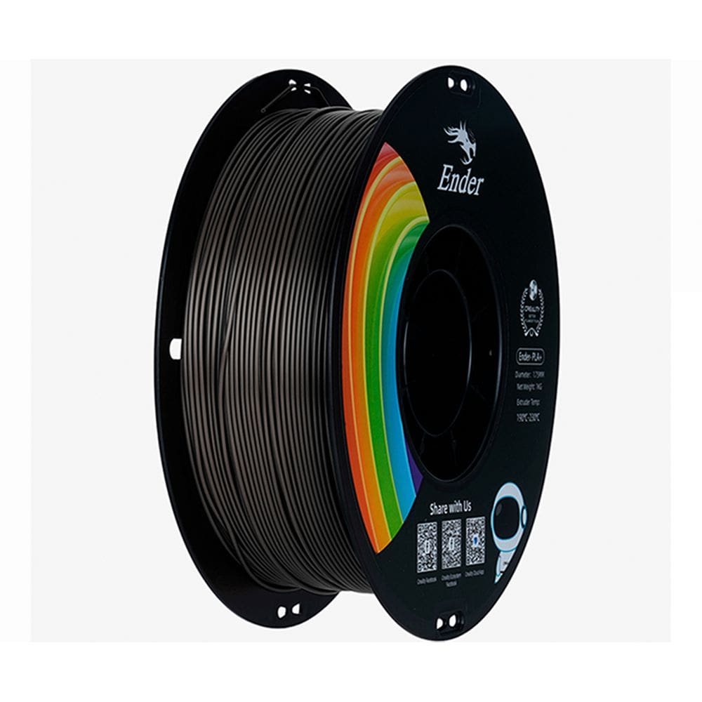 Filamento para Impressora 3D Creality Ender PLA+ 1.75mm Preto 1 Kg