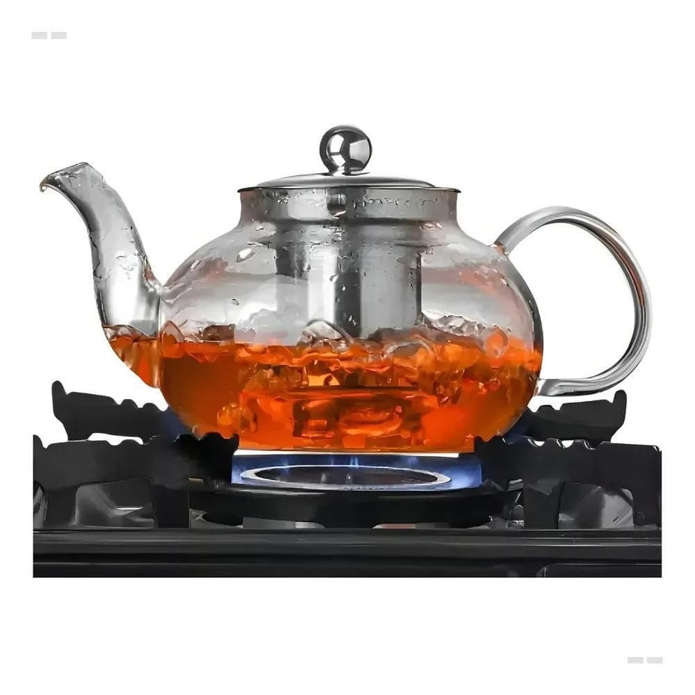2X Chaleira De Vidro 1000 Ml Com Infusor Inox Bekcommerce Va