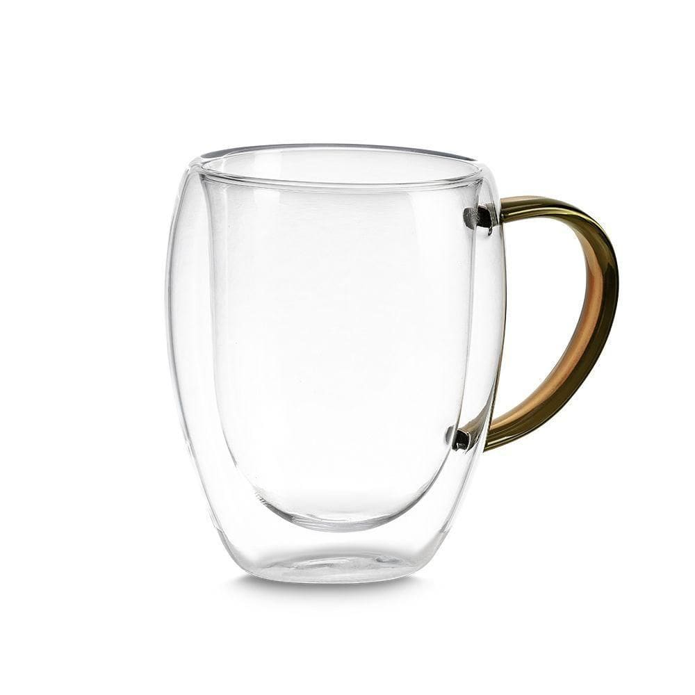 Xícara Flutuante Em Vidro Borossilicato Dupla Parede 350ml - Elegância E Funcionalidade