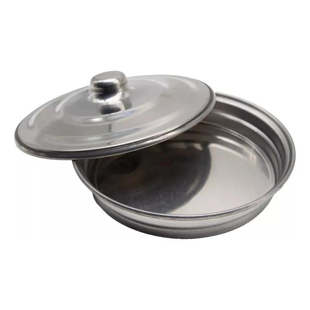 Bandeja De Pao Para Servir Ceia Do Senhor Aluminio Prateada