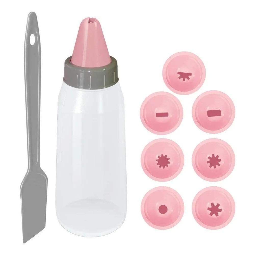 2X Kit Confeiteiro Bisnaga Decorador Bolo E 8 Bicos Decoraçã
