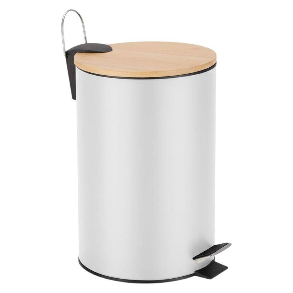 Lixeira 9 Litros Radius Abertura Pedal Cesto Interno Branco