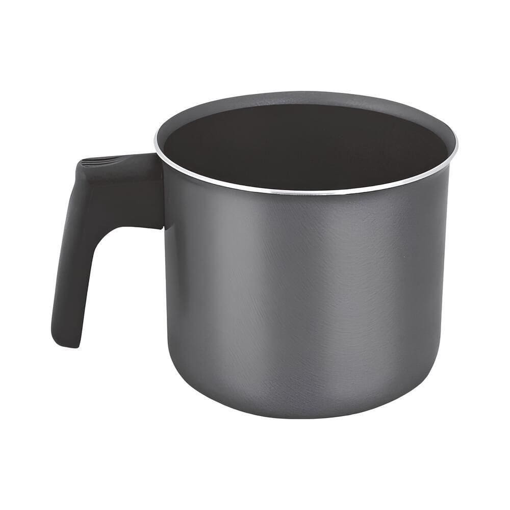 Caneco Antiaderente De Alumínio - 1,1l Ideal Para Leite E Bebidas Quentes - Prata