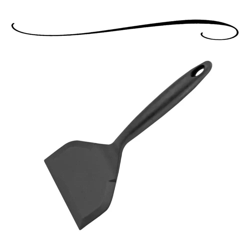 2X Espátula Larga De Silicone Maciço Ovos Omeletes Panquecas