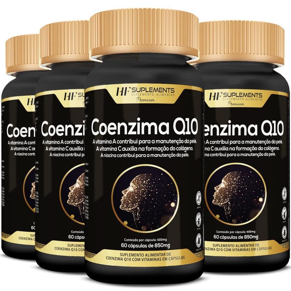 Kit 4 Coenzima Q10 Vitamin Complex 850 Mg 60 Caps Hf