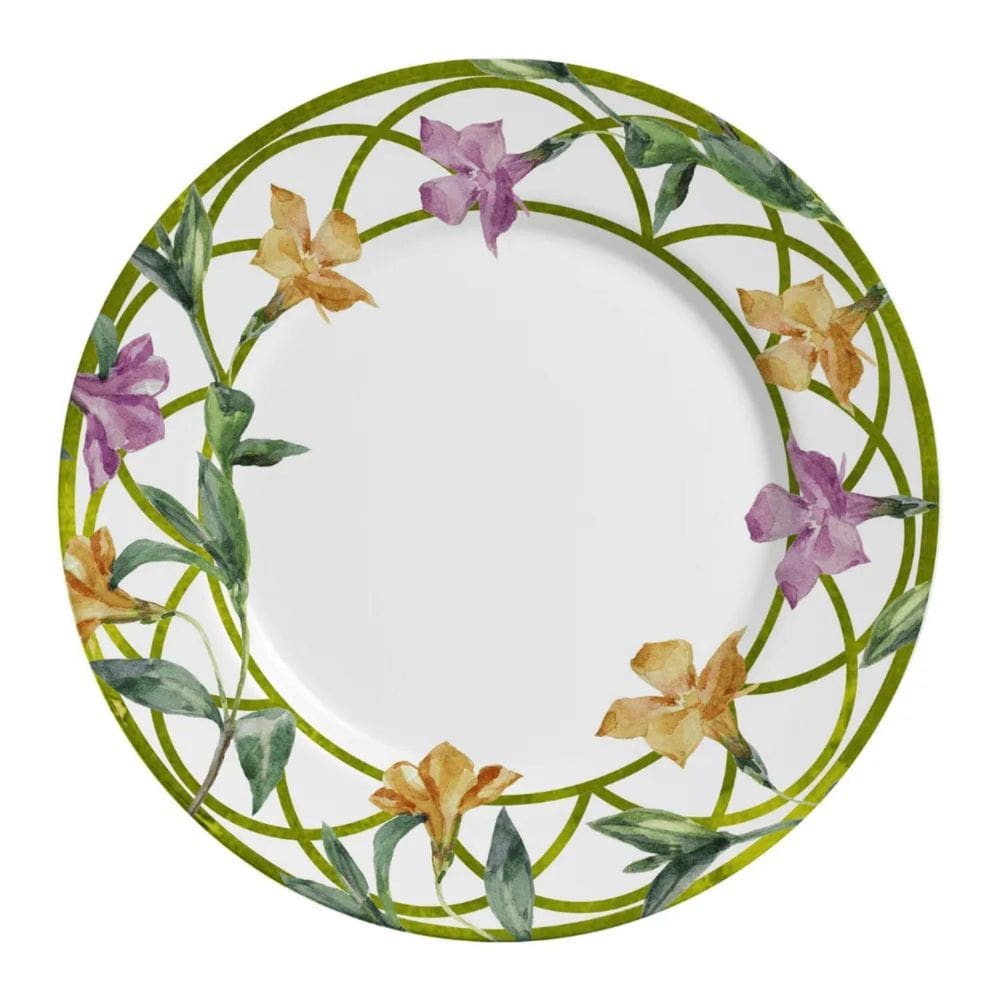 Prato De Sobremesa Campos 21Cm Cerâmica Floral Alleanza