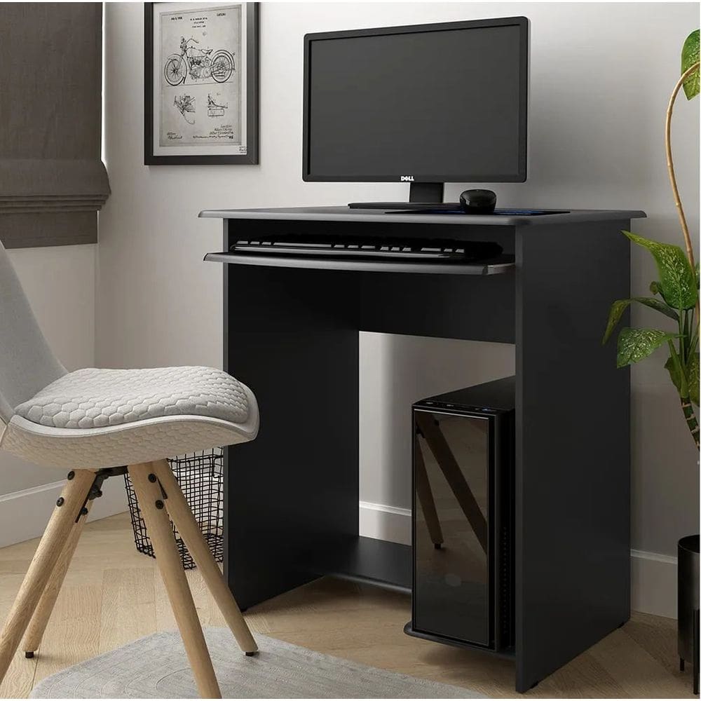 Mesa de computador preta - Prática saimys