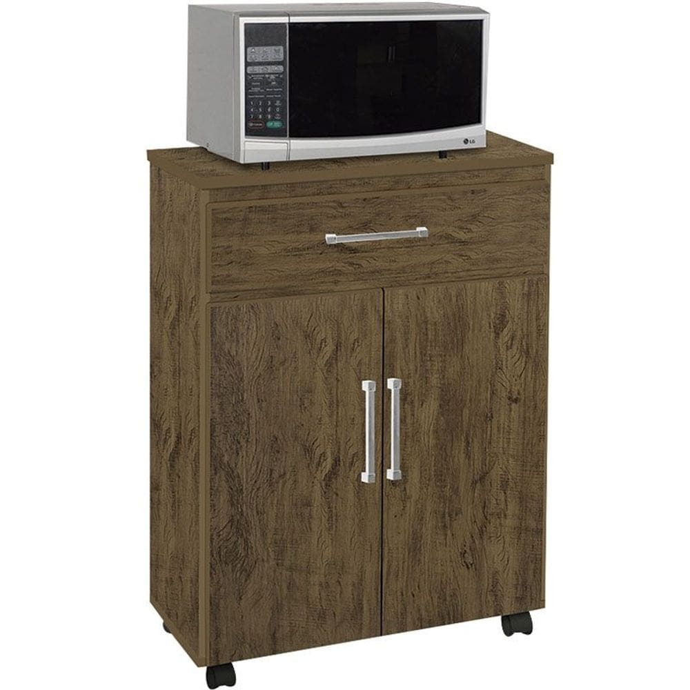 BALCÃO PARA MICRO-ONDAS MARROM - LIZ - 2 PORTAS saimys