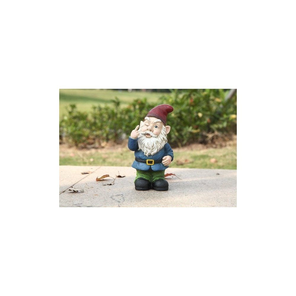 Estatueta Hi-Line Gift Ltd. Winking Middle Finger Gnome