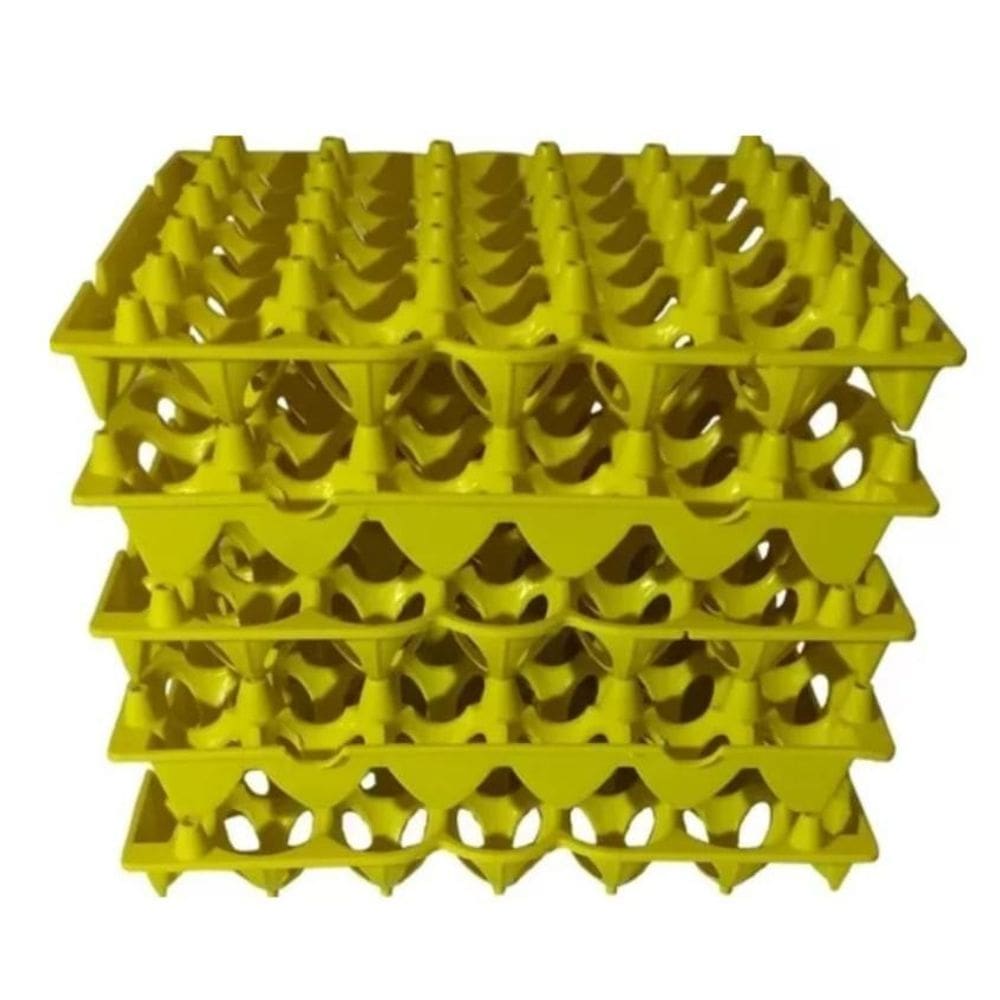 Kit 5 Porta Ovo Cartela Plástica 30 Ovos Bandeja Higiênica