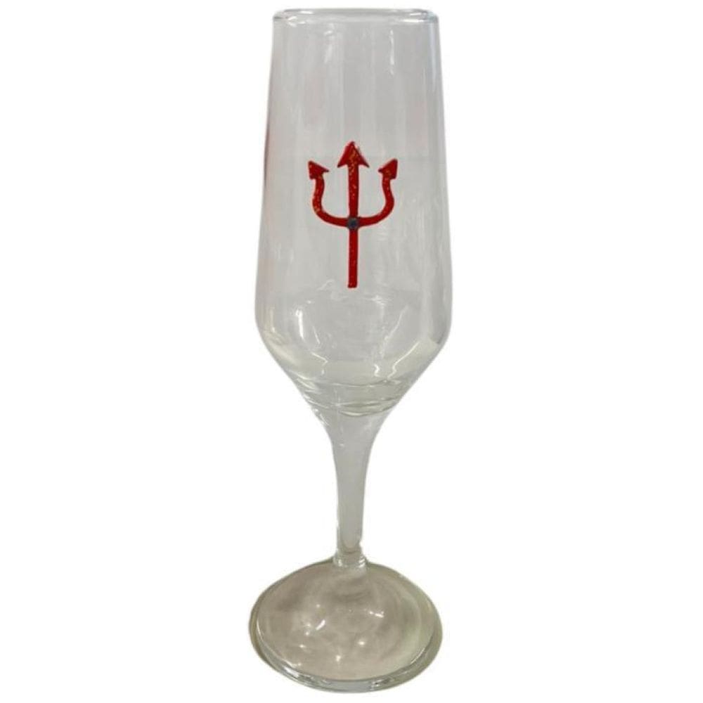 Taça Pomba Gira Tridente Champagne Buffet Vidro Nadir 186 Ml