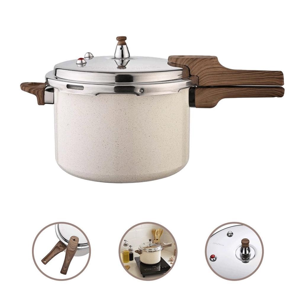 Panela Pressão Antiaderente 4,2L Cerâmico Indução - Vanilla