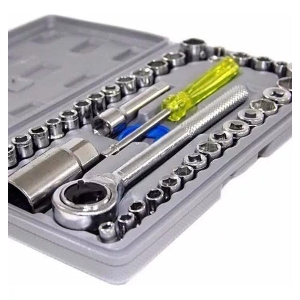 Jogo de Soquetes Reversíveis 40 Pçs - Alta Resistência