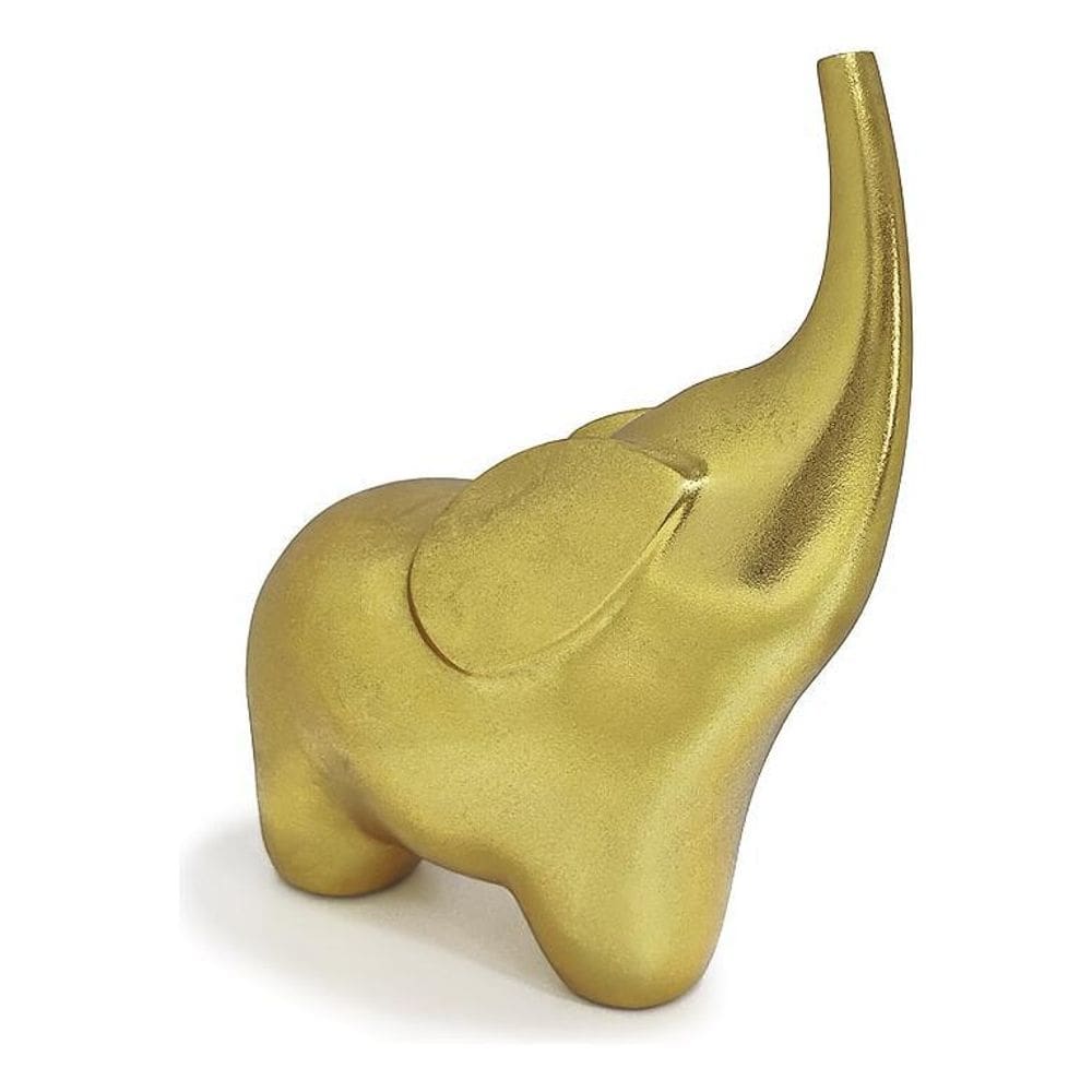 Decoração Escultura De Elefante Dourado Mart 19418