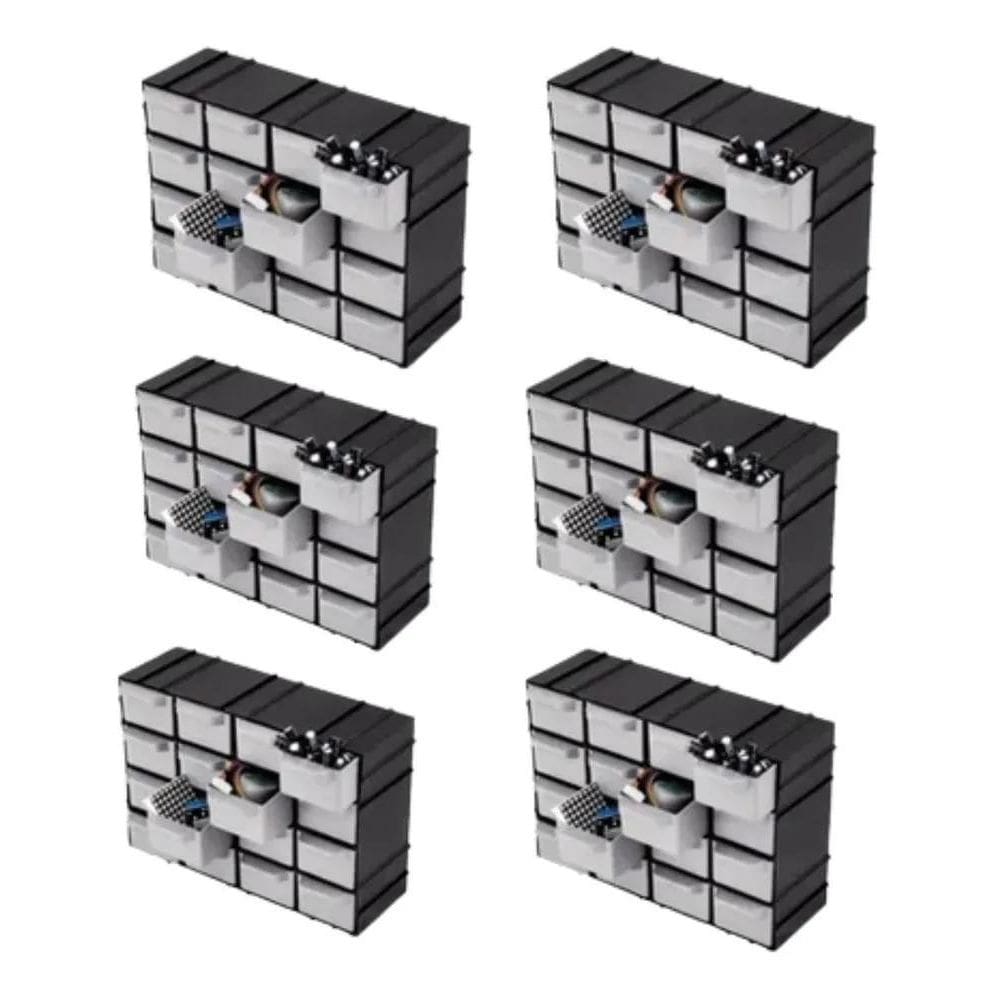 2X Kit 6 Organizador De Parafuso Brocas Ferramentas 96 Gavet