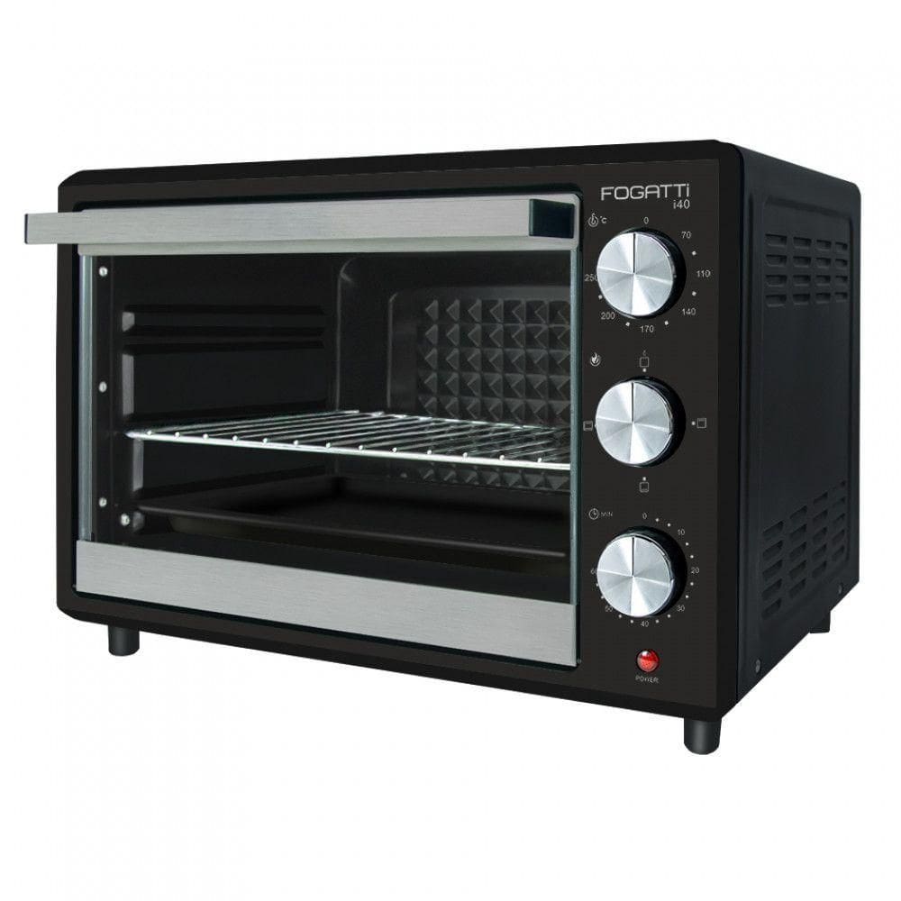 Forno Elétrico De Bancada 40Litros Fogatti Black I40Preto 110V
