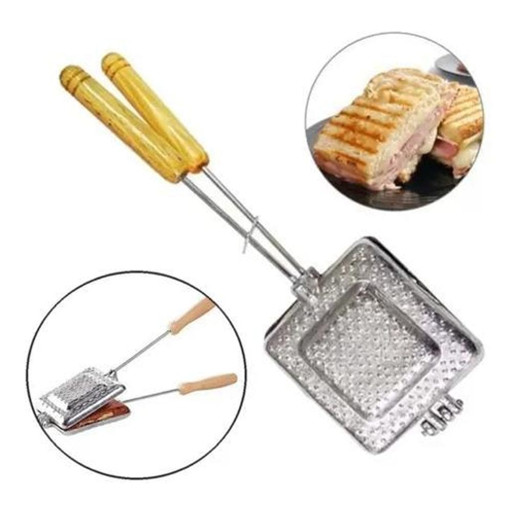 2X Sanduicheira Rápida De Fogão Forma Bauru Lanches Em Alumí