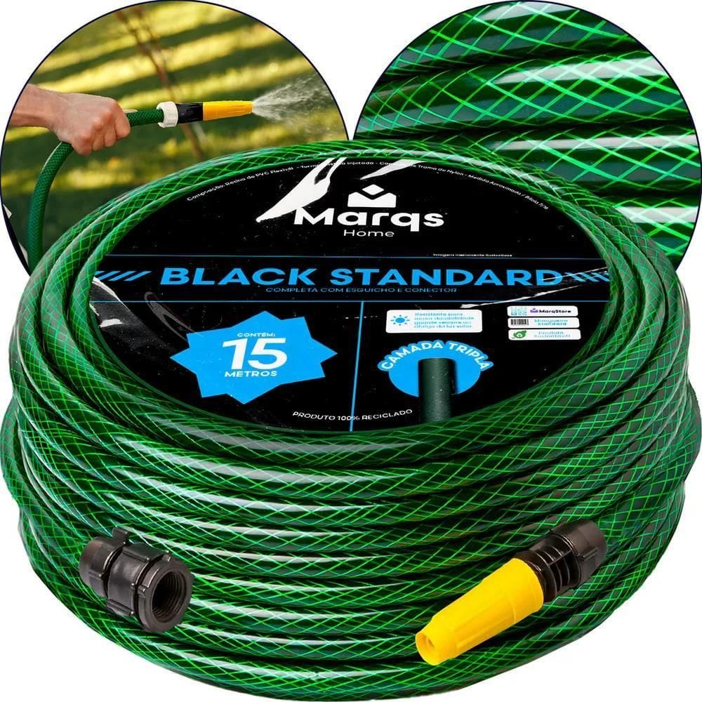 Mangueira Jardim Marqs Home Standard 15M Verde Pvc Flexivel