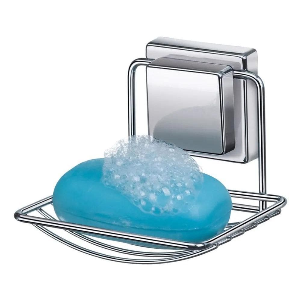 10X Saboneteira De Parede Porta Sabonete Aço Com Ventosa Ar