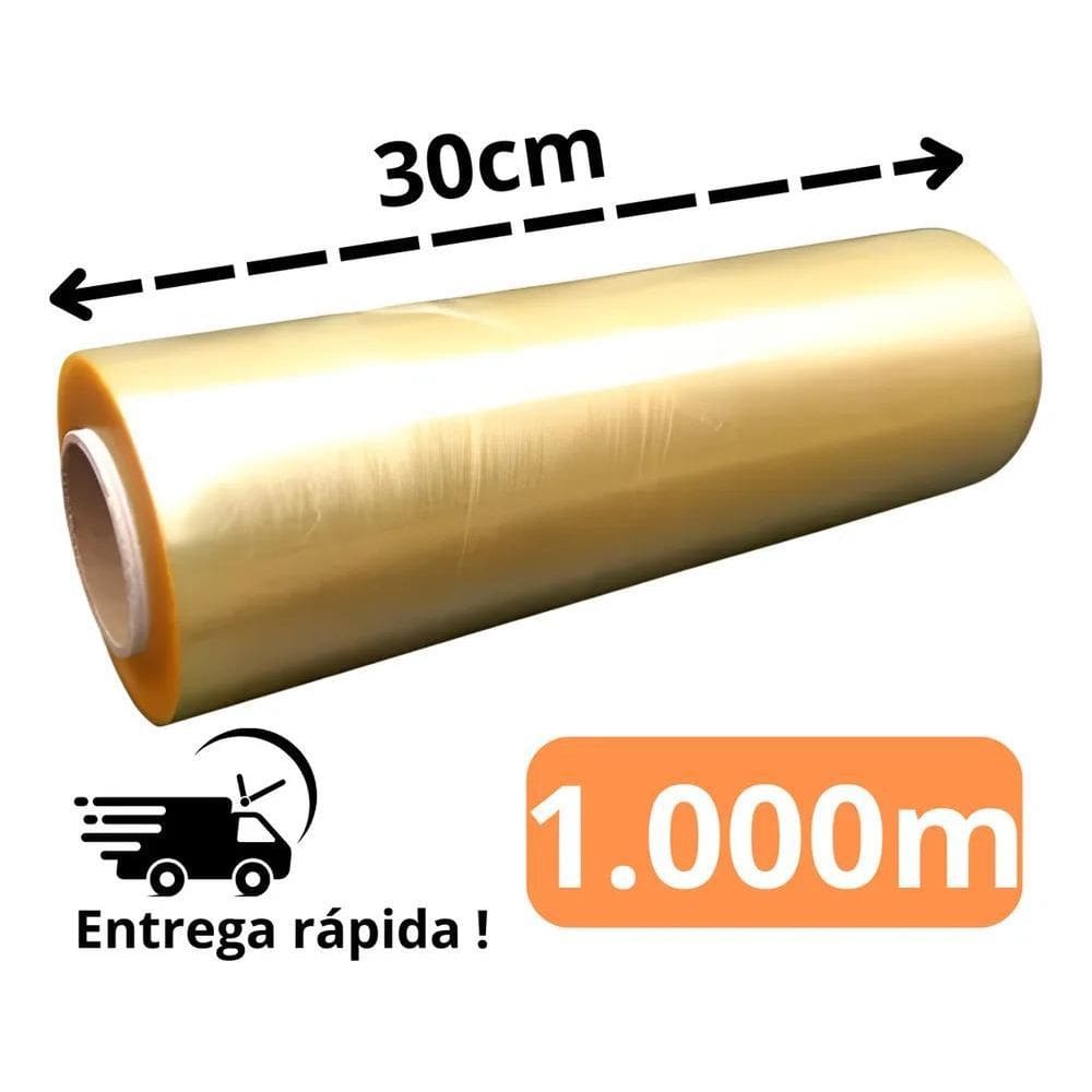 5X Rolo Bobina Filme Plástico Pvc Esticavel 30Cm X 1000 Me