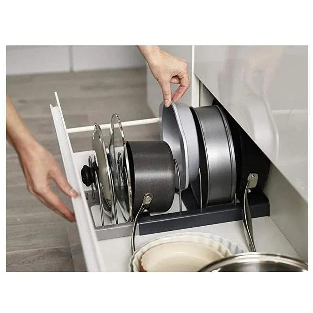 3X Organizador De Panelas Potes Na Gaveta Estante