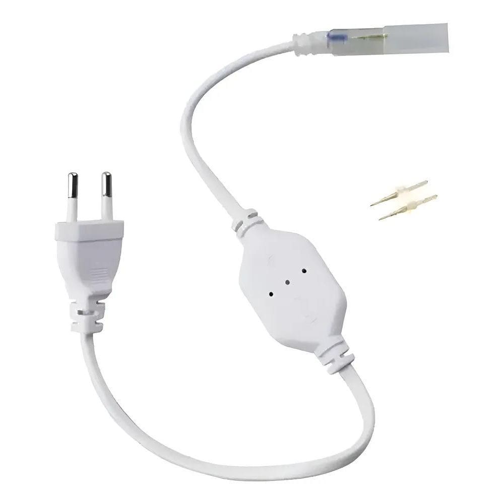 Kit 5 Conector Fonte Fita Led Mangueira Chata Bivolt Plugue