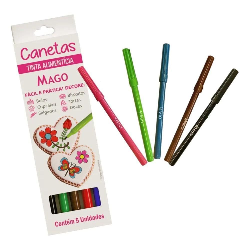 2X Caneta Alimentícia Bolo Pasta Americana Doces Papel De Ar