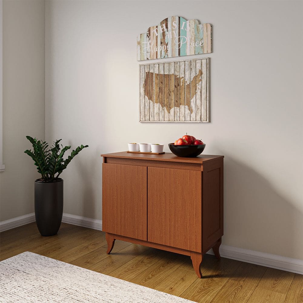 Buffet Aparador Monterrey 2 Portas Madeira Castanho