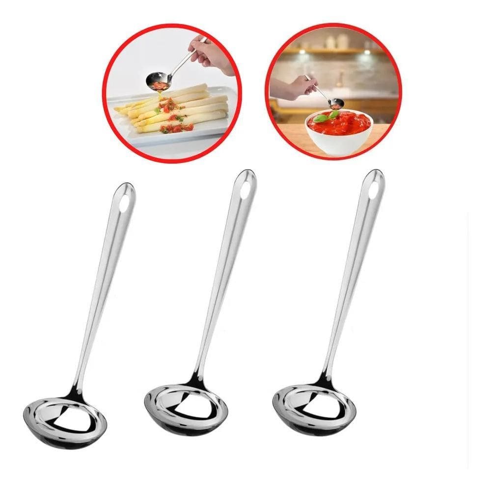 3X Kit 3 Mini Concha Pequena Para Servir Molho Caldo Metal I