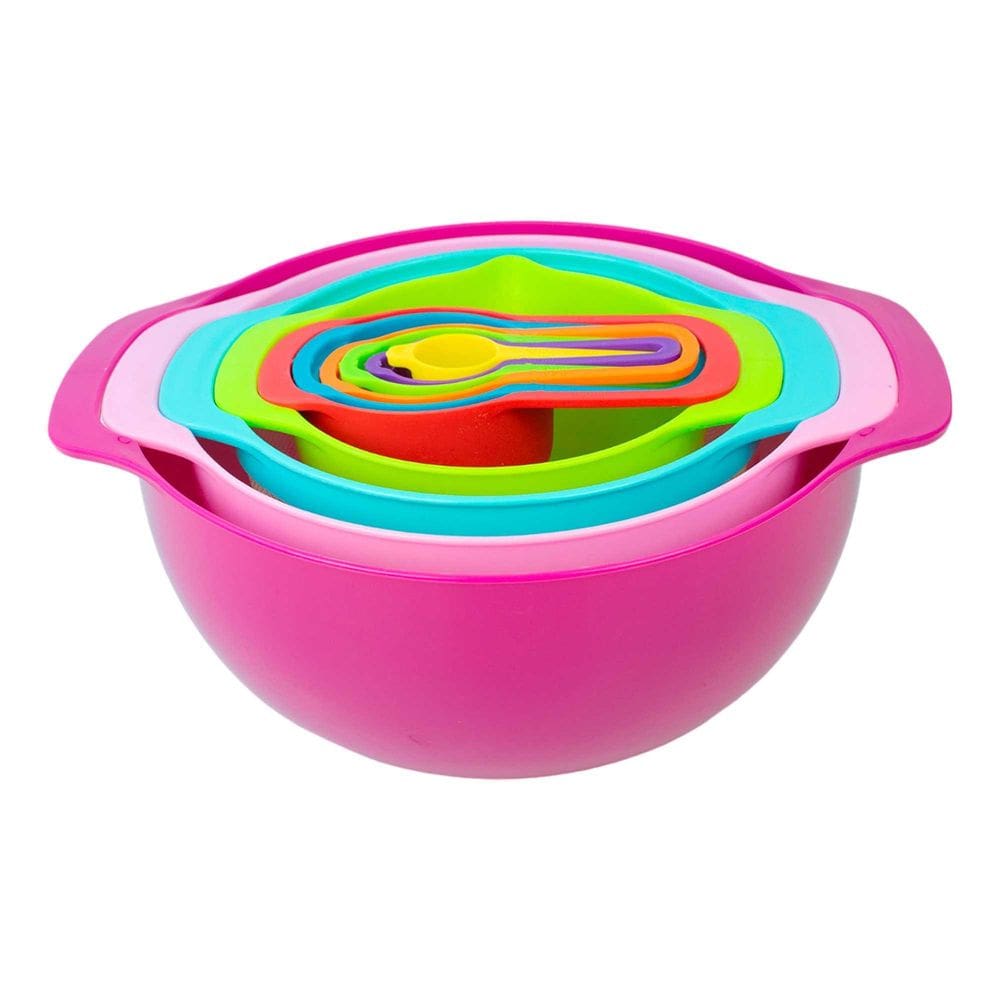 Conjunto Potes E Medidores Em Pvc Coloridos - 10 Peças