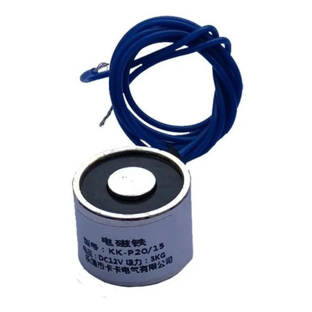 10X Eletroímã P20/15 Solenoide 2,5Kg Imã Elétrico 12V Dc