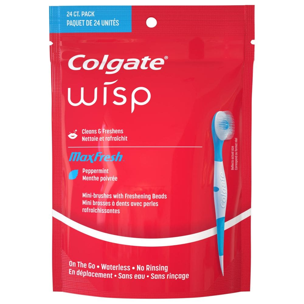 Escova de dentes Colgate Wisp Max Fresh descartável Peppermint 24 quilates