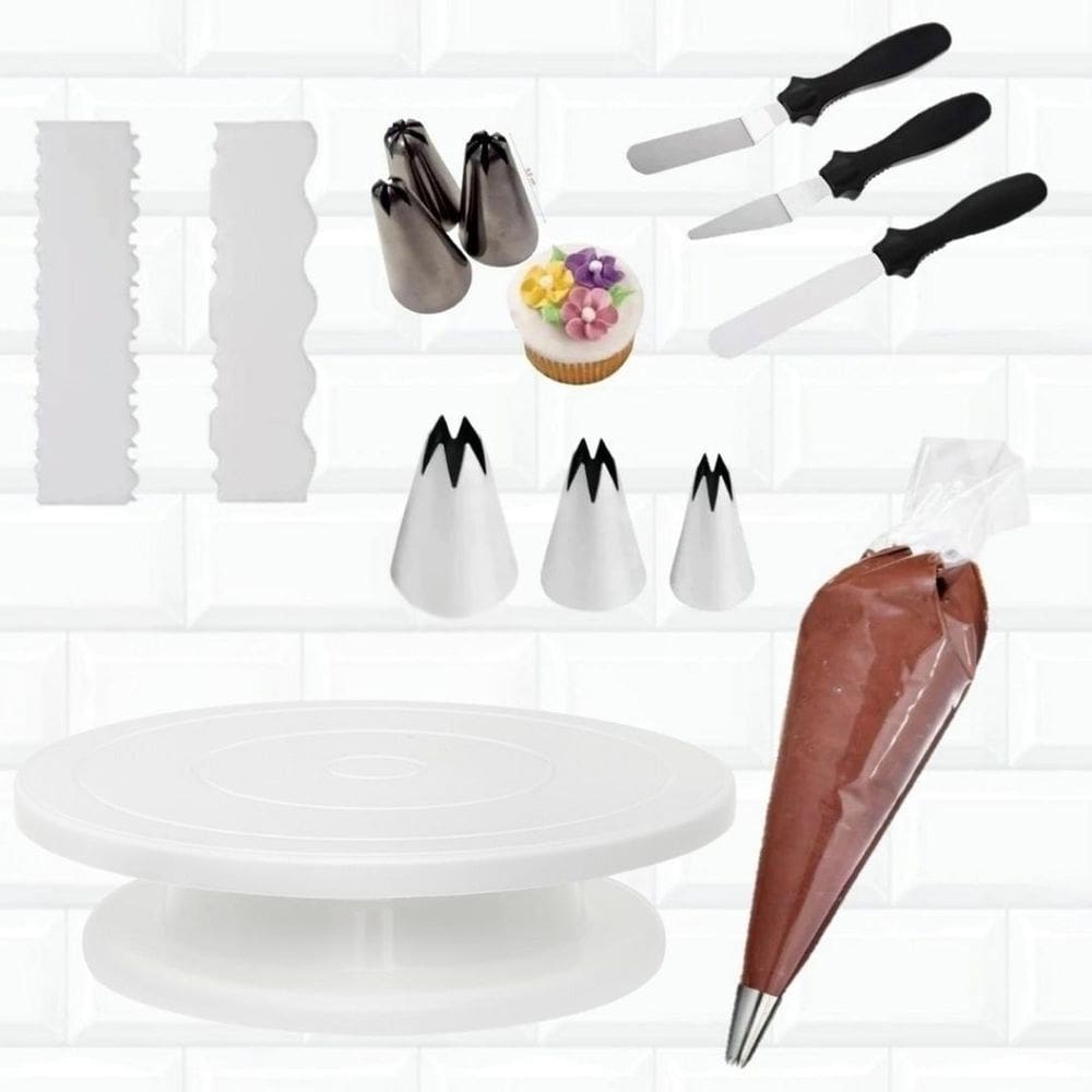 Kit Confeitaria Bailarina + Bicos 1M + Bicos 1 + Espátulas