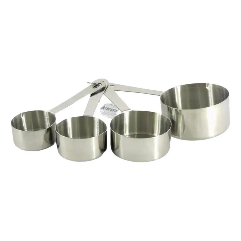 3X Kit Xícaras Medidoras Em Inox 4 Peças - Unyhome