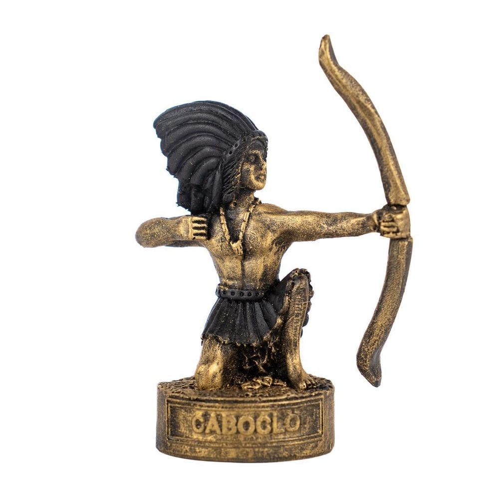 Escultura Caboclo Vintage 8 Cm- Escolha A Cor