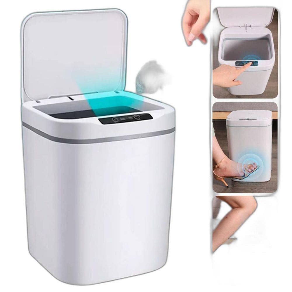 Lixeira Automática Recarregável Sensor Aproximação Usb 16L