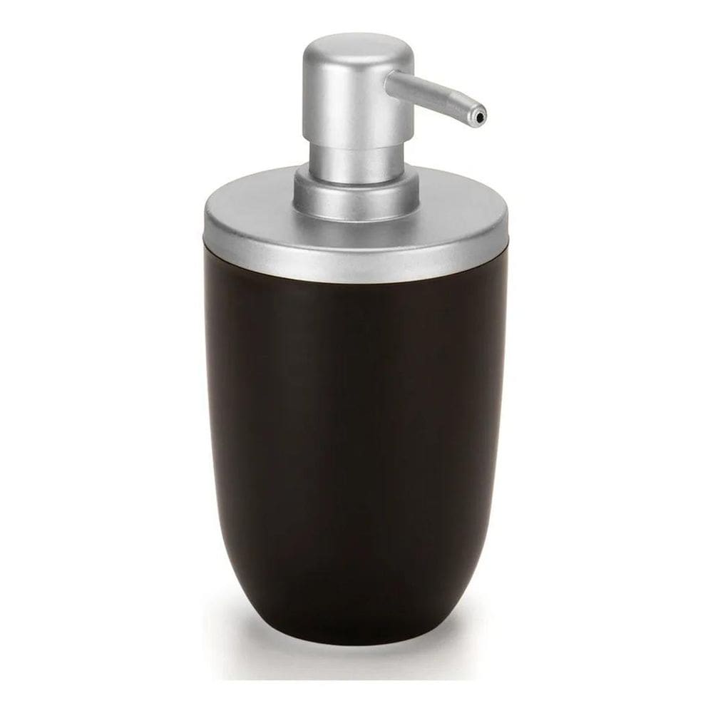 Porta Sabonete Liquido Luxo Para Lavabo Cor Preto Com Pratea